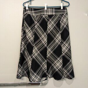 Plaid Trumpet Skirt Size 8